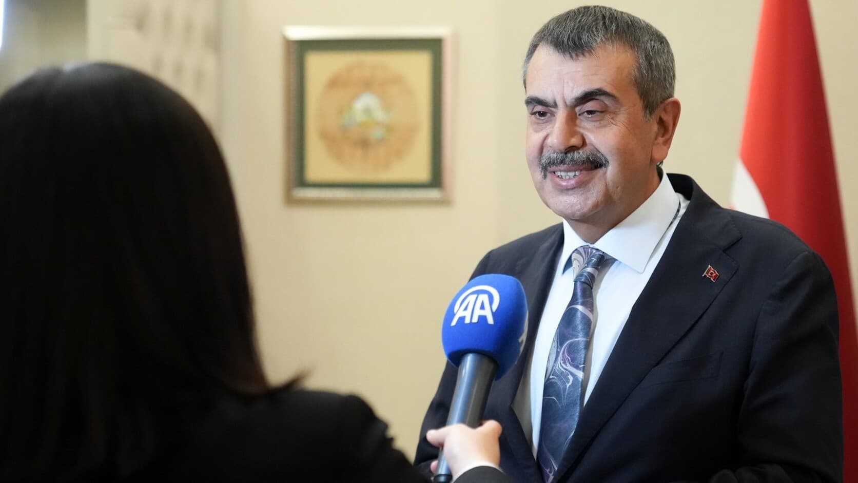 Millî Eğitim Bakanı Yusuf Tekin'in Rota Maarif açıklamasını yaptığı röportaj